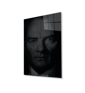Atatürk Cam Tablo 4mm Dayanıklı Temperli Cam, Atatürk Glass Wall Art (Çok Renkli)