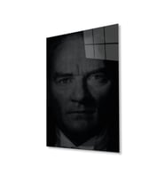 Atatürk Cam Tablo 4mm Dayanıklı Temperli Cam, Atatürk Glass Wall Art (Çok Renkli)