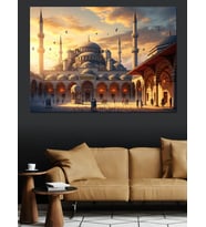 İstanbul Süleymaniye Camii Ve Şehir Dekoratif Kanvas - Mdf Ahşap Tablo