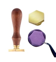 Boş Mum Mühür Pirinç Damga Kafası Petek Şekil 25x28.8mm Gold