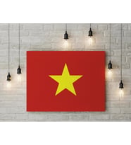 Vietnam Bayrağı Kanvas Tablo 40x55cm Dekoratif Tablo