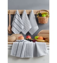 Sophia Mutfak Havlusu 6 Adet (45x30 cm) Gri