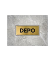DEPO YAZILI METAL LEVHA ( 7 CM X 20 CM )