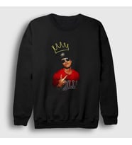 Presmono Unisex Siyah King Müzik Bruno Mars Sweatshirt 475651tt