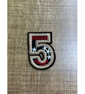 6X4 CM ÜTÜ İLE YAPIŞAN 5 RAKAMI ARMA YAMA DİKİŞ HOBİ AKSESUARI APLİKE