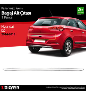 Hyundai i20 Krom Bagaj Alt Çıtası 2014-2018