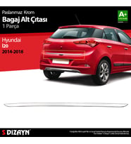 Hyundai i20 Krom Bagaj Alt Çıtası 2014-2018