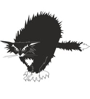 KEDİ FOLYO STİCKER 20cm uzunluk (Karışık)