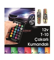 Ampül 2 Adet Led 7 Renkli Çakarlı Kumandalı Işık Şiddet Ayarlı