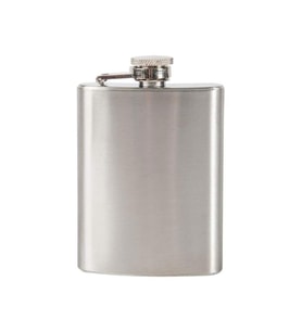 6 Oz Çelik Cep Matarası Viski Kanyak Kamp İçki Matara Şişesi 0.18 Litre (Metal)