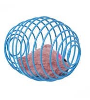 Kedi Oyuncağı Sıçrayan Spiral Yaylı Metal Fareli Kafes Kedi Oyun Topu (Çok Renkli)