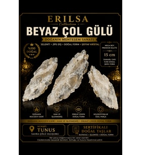 Sertifikalı Beyaz Çöl Gülü Selenit Taşı Kütle - Mega Boy 15 cm Doğal Ham Kristal Koleksiyonluk