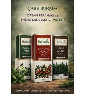 Ortam Ferahlığı ve Enerji Dengeleyici Yağ Seti (Defne Yağı & Sedir Ağacı Yağı & Sandal Ağacı Yağı)