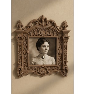 Barok Fotoğraf Çerçevesi 21x24 cm – Barok Desenli Köpek Kedi Portre Çerçevesi, Dekoratif Anı Çerçevesi