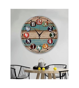 bilge Tasarım RETRO Duvar Saati 40 x 40 CM (Karışık)