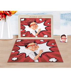 BK Gift Kişiye Özel Erkek Çocuk Karikatürlü 1000 Parça Profesyonel Puzzle-3