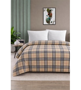 Kişilik Pike Yatak Örtüsü%100 Pamuk 220x230 Mavi Ağaç