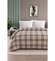 Kişilik Pike Yatak Örtüsü%100 Pamuk 220x230 Mavi Ağaç