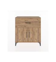 Arges Şifonyer Tek Raflı Tek Çekmeceli 2 Kapaklı 88x30x96 Çam-Çam