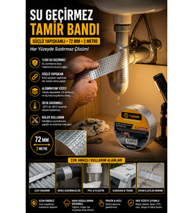 Alüminyum Yüzeyli Sızdırmazlık Bandı Çatı Boru Tamir Bandı