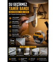 Alüminyum Yüzeyli Sızdırmazlık Bandı Çatı Boru Tamir Bandı