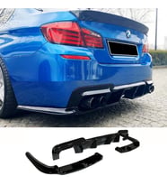 F10 Vorstainer Difüzör + Difüzör Kulakları Parlak Siyah 2010 - 2017 Arka-difizör-bodykit-ek
