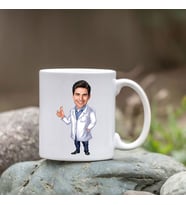 Kişiye Özel Bardak - Karikatür Bardak - Erkek Doktor Bardağı