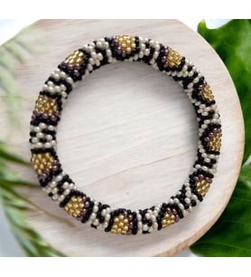 Chibeads Leopar Desenli El Yapımı Bohem Bileklik
