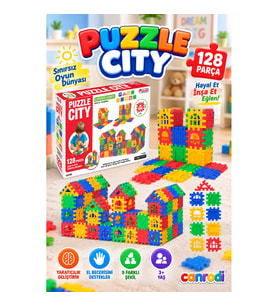 03703 Puzzle City 128 Parça -Dede