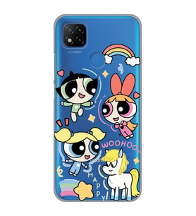 Redmi 9C / Redmi 10A Uyumlu Powerpuff Girls Desenli Şeffaf Telefon Kılıfı