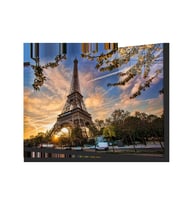 Fransa Paris Eyfel Kulesi Cam Tablo, Ev ve Ofis Duvar Dekoru, Hediyelik Büyük Temperli Cam Tablo