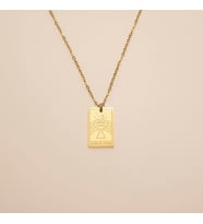 Altın Kaplama  Ace of Cups Tarot Gümüş Kolye