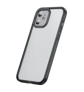 Baseus iPhone 12 Mini Kamera Lens Koruyuculu Frame Kılıf (Siyah)