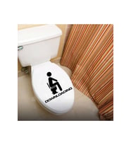 1 Parça Tuvalet Sticker Yaratıcı Su Geçirmez Duvar Sticker Tuvalet Çıkartmalar