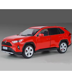 Kutulu Koleksiyon 1 / 24 Ölçek Toyota RAV4 Kırmızı Model Metal Araba