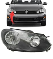 Vw Golf 6 2008-2013 Sağ Ön Far Sinyalli Ampullü (H7 H15) 5K1941006J