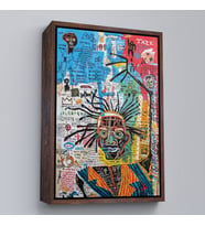 Çerçeveli Jean Michel Basquiat Jazz King Kanvas Tablo, Jazz King Canvas Tablo (Siyah)