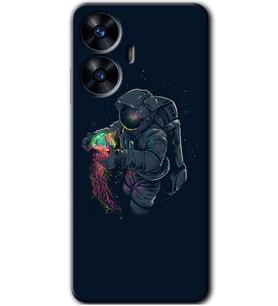 Realme C55 Kılıf HD Desen Baskılı Kılıf - Astronot Kıyafeti