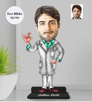 Kişiye Özel  Dişçi Doktor Erkek Ahşap Eco Biblo -4