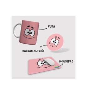 Paavo Mousepad Bardak Altlığı Kupa Seti