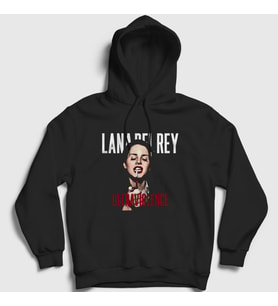 Presmono Unisex Siyah Ultraviolence Lana Del Rey Kapüşonlu Sweatshirt 157097tt