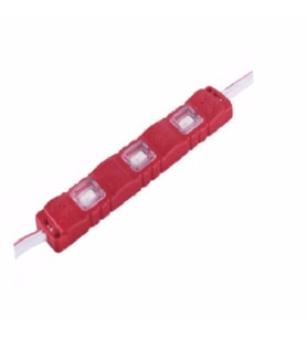 3'lü Enjeksiyon Kasa Modül Led 12V, Arkası Yapışkanlı 12 Volt 3lü 5630 LED - Kırmızı