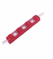 3'lü Enjeksiyon Kasa Modül Led 12V, Arkası Yapışkanlı 12 Volt 3lü 5630 LED - Kırmızı