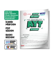 2026 ÖSYM YKS-AYT EŞİT AĞIRLIK MEBİ ONLİNE Türkiye Geneli 8. Deneme Büyük Boy Renkli BASKI ÜCRETİ