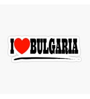 Bulgaristan'ı Seviyorum Çıkartması Araba Sticker 19CM Etiket