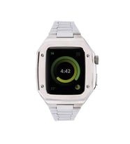 Apple Watch 45mm Metal Petek Kasalı Kordon - Gümüş
