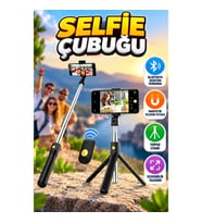 Manyetik Bluetooth Uzaktan Kumandalı Tripod Selfie Çubuğu Cep Telefonu Standı