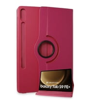Northcity Samsung Galaxy X610 Tab S9 FE Plus 12.4 Kılıf 360 Tablet Deri Kılıf - Pembe