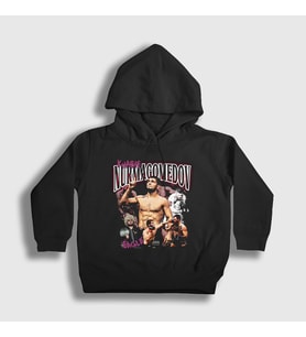 Presmono Unisex Çocuk Siyah Punch Güreş Ufc Mma Khabib Nurmagomedov Kapüşonlu Sweatshirt 513432tt