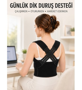 Lastikli Dik Duruş Korsesi Ayarlanabilir Sırt Omuz Ve Bel Destek Korsesi